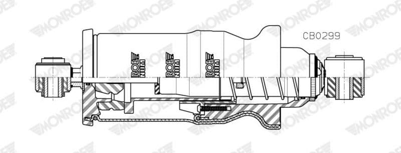 Schokdemper bestuurderscabine Achter Links past: MAN TGA, TGS I, TGX I 06.99-