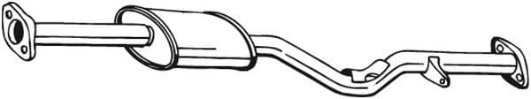 Middendemper uitlaatsysteem past: MITSUBISHI L200 2.5D 06.96-12.07