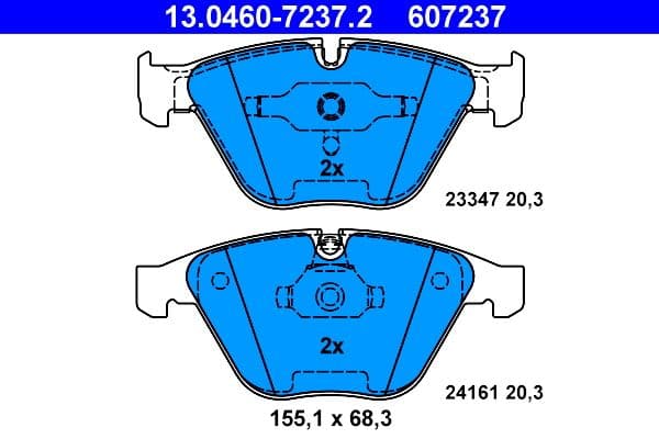 Remblokken set Voor , past: BMW 3 (E90), 3 (E91), 3 (E92), 3 (E93), X1 (E84), Z4 (E89) 3.0/3.0D 12.04-08.16