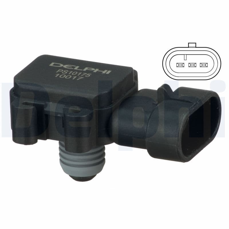 Druksensor in het inlaatspruitstuk (3 pin) past: NISSAN INTERSTAR, PRIMASTAR  OPEL MOVANO A, VIVARO A  RENAULT CLIO II, ESPACE IV, KANGOO, KANGOO EXPRESS, LAGUNA I, LAGUNA II 1.5D-2.5D 03.99-