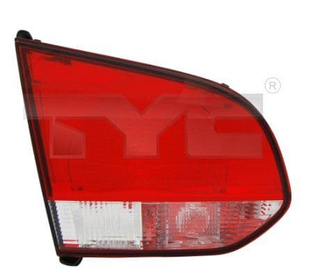Achterlicht Links (binnen, W16W/W21W, kleur indicator wit, kleur van het glas red) past: VW GOLF VI Hatchback 10.08-11.13