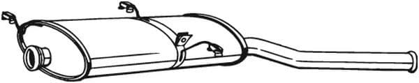 Uitlaatsysteem achterste geluiddemper past: CITROEN XSARA 1.4D/1.9D/2.0D 10.97-08.05