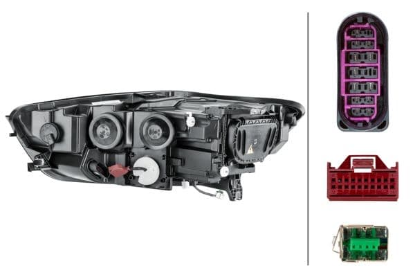 Koplamp Rechts (D3S/H7/LED/PSY24W, met motor) past: AUDI A6 C7 11.10-04.15