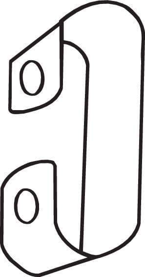 Uitlaatsysteem bevestigingselement (beugel) past: SEAT TOLEDO I  VW GOLF I, GOLF II, JETTA I, JETTA II, PASSAT B3/B4, TRANSPORTER T4 1.5-2.5D 08.76-06.03