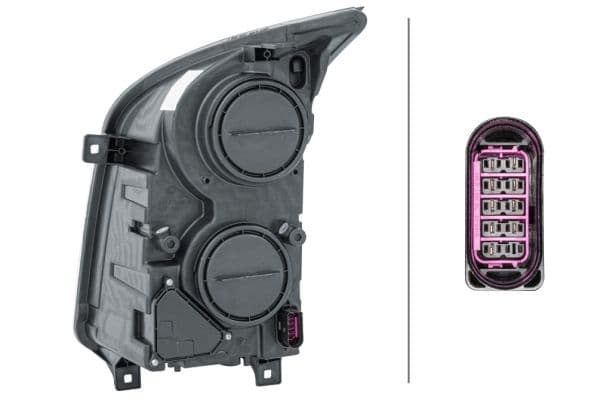 Koplamp Rechts (halogeen, H7/H7/PY21W/W5W, elektrisch, met motor, kleur indicator: oranje) past: VW CRAFTER 2E 04.06-05.13