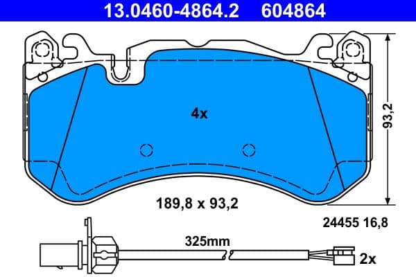 Remblokken set Voor , past: AUDI A6 C6, A6 C7, A7 4.0/5.0 04.08-09.18