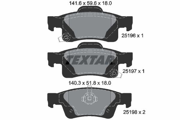 Remblokken set Achter , past: DODGE DURANGO  JEEP GRAND CHEROKEE, GRAND CHEROKEE IV 3.0-6.4 11.10-