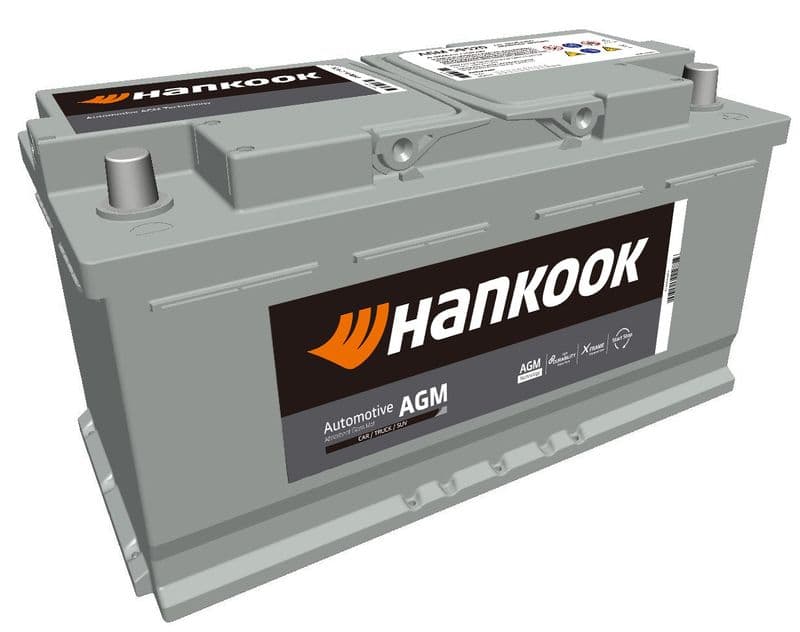 Batterij HANKOOK 12V 95Ah/850A (EN) START&STOP AGM (R+ standaard terminal) 352x174x190 B13 - montageflens 10,5 mm (agm/beginnen)