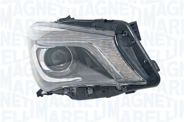 Koplamp Links (D3S/LED, met gloeilamp, kleur invoegen: verchroomd) past: MERCEDES CLA C117 01.13-03.16