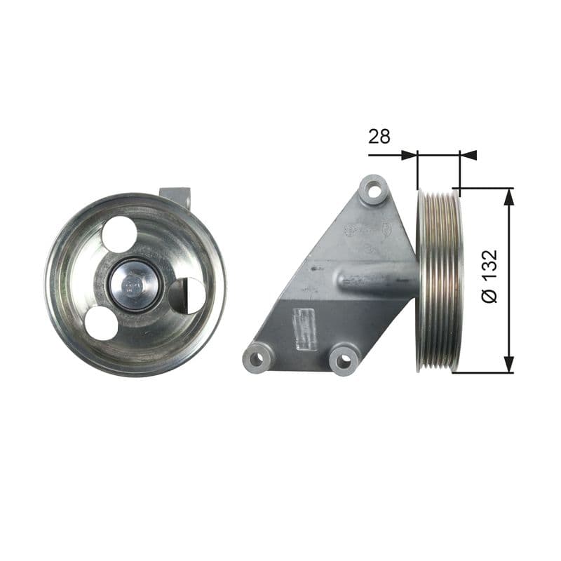 Deflection/Guide Pulley, V-ribbed belt