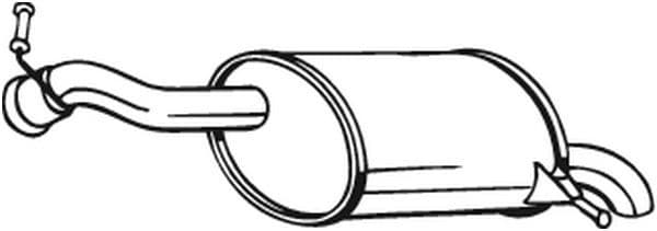 Uitlaatsysteem achterste geluiddemper past: PEUGEOT 407 1.6D/2.0D 05.04-12.10