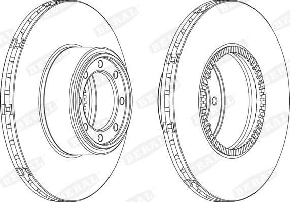 Brake disc achter Links/Rechts (294mmx24mm, met ABS ring) past: IVECO S-WAY, DAILY III, DAILY IV, DAILY V, DAILY VI 05.99-