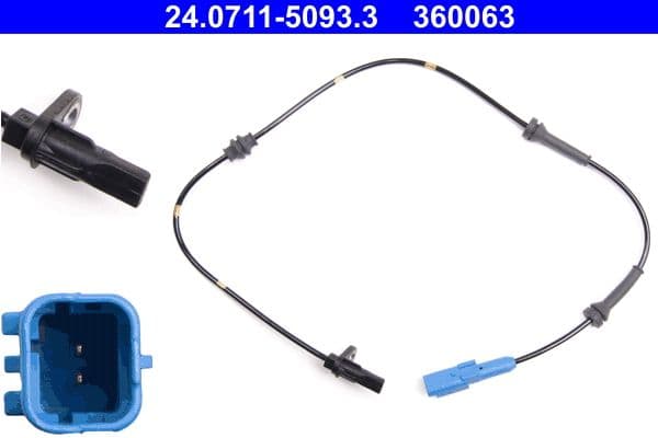 Sensor, wheel speed