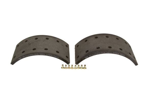 Brake shoe lining Achter (302x122,5. 1-overmaat) past: MERCEDES LK/LN2, T2/LN1 03.84-12.98