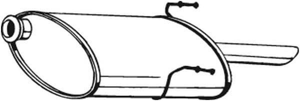Uitlaatsysteem achterste geluiddemper past: PEUGEOT 406 1.8 10.96-10.04