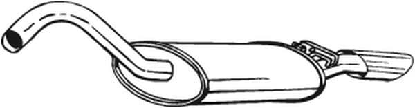 Uitlaatsysteem achterste geluiddemper past: AUDI CABRIOLET B3 2.3 05.91-07.94
