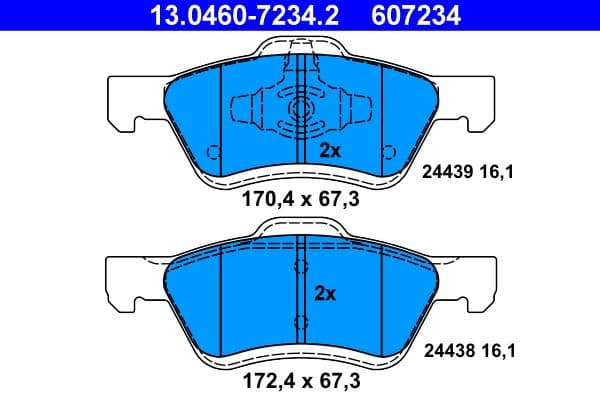 Remblokken set Voor , past: FORD MAVERICK  FORD USA ESCAPE  MAZDA TRIBUTE 2.0/2.3/3.0 09.00-