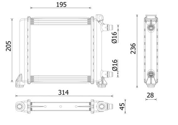 Motorradiator past: BMW 1 (F40), 2 (F45), 2 GRAN COUPE (F44), 2 GRAN TOURER (F46), 2 GRAN TOURER VAN (F46), X1 (F48), X2 (F39)  MINI COUNTRYMAN (F60) 1.5/1.5H/2.0 03.14-
