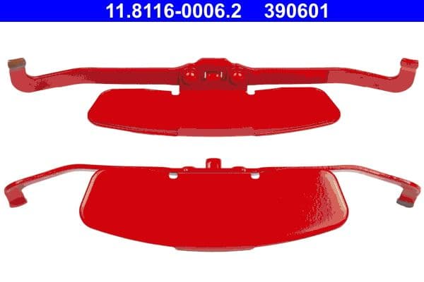 Remblok montagekit achter past: AUDI A3, A4 B6, A4 B7, TT  SEAT LEON 1.2-4.2 03.03-06.14