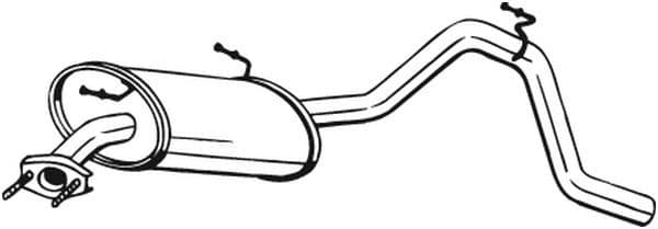 Uitlaatsysteem achterste geluiddemper past: SUZUKI IGNIS I 1.3 10.00-09.03