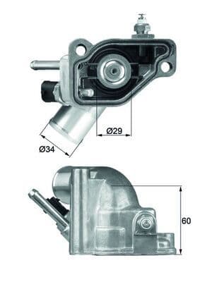 Thermostaat koelsysteem (92°C, in huisvesting) past: CHEVROLET VIVA  OPEL ASTRA F, ASTRA F CLASSIC, ASTRA G, ASTRA H, ASTRA H GTC, CORSA B, CORSA C, FRONTERA A SPORT, MERIVA A 1.4-2.0D 09.86-02.15