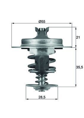 Thermostaat koelsysteem (83°C) past: CITROEN BERLINGO, BX, C15, C4 I, C5 I, C5 II, C8, EVASION, JUMPER I, JUMPER II, JUMPER III, JUMPY I, XANTIA, XSARA, XSARA PICASSO, ZX  FIAT DUCATO 1.6-3.6 10.85-