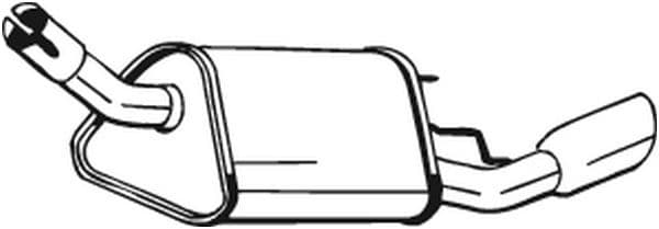Uitlaatsysteem achterste geluiddemper past: OPEL TIGRA 1.4/1.6 07.94-12.00