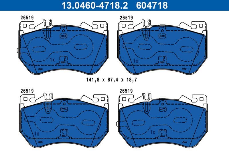 Remblokken set Voor , past: MERCEDES C ALL-TERRAIN (S206), C T-MODEL (S206), C (W206), CLE (A236), CLE (C236), E ALL-TERRAIN (S214), E T-MODEL (S214), E (W214), GLC (C254) 1.5H-3.0H 03.21-