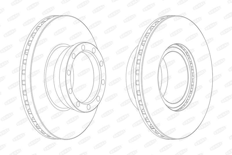 Brake disc achter/voor Links/Rechts (330mmx34mm) past: MAN FOC, L2000, M 2000 L, M 2000 M, SG, SL II, SÜ 10.75-