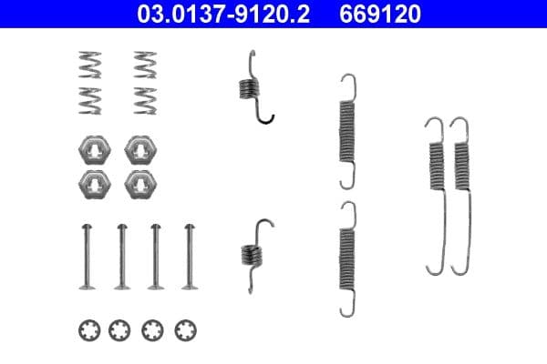 Accessory Kit, brake shoes