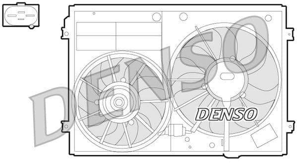 Radiatorventilator Links/Rechts (met huisvesting) past: AUDI A3, TT  SEAT ALTEA, ALTEA XL, LEON, TOLEDO III  SKODA OCTAVIA II, SUPERB II  VW BEETLE, CADDY III, CC B7, EOS 1.2-3.6 02.03-07.19