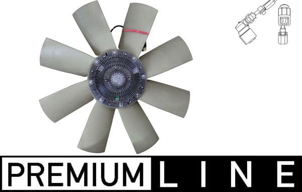 Ventilatorkoppeling (met ventilator, 680mm, aantal bladen: 8, aantal pinnen: 6) past: RVI C, K, T DTI11-122HH-DXi13520 01.13-