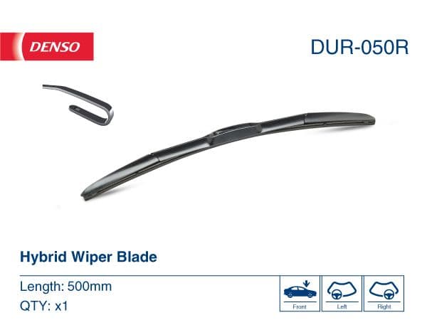 Wisserblad hybride Voor met spoiler (1pcs) Hybrid 500mm past: DAF 400-SERIE  MERCEDES C (CL203), C T-MODEL (S203), C (W203), CITAN MIXTO (DOUBLE CABIN), CITAN (MPV), CITAN/MINIVAN (W415) 11.73-