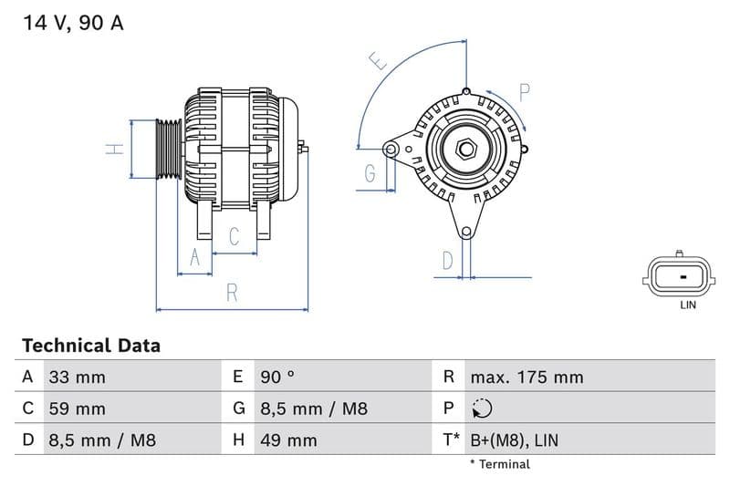 Dynamo (14V, 90A, gereviseerd) past: DACIA DOKKER, LODGY, LOGAN II, LOGAN MCV II, SANDERO II  RENAULT CAPTUR I, CLIO IV, LOGAN II, THALIA III, TWINGO III  SMART FORFOUR, FORTWO 0.9-1.6LPG 03.12-