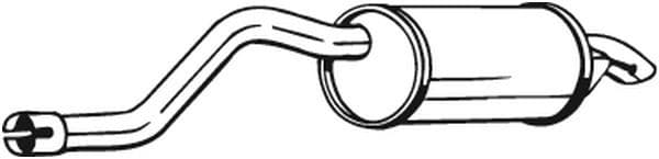 Uitlaatsysteem achterste geluiddemper past: RENAULT TWINGO II 1.2/1.5D 03.07-09.14