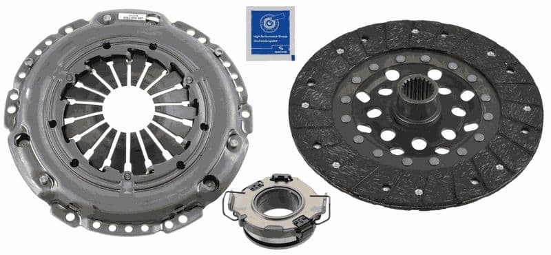 Koppelingskit met lager (225mm) past: TOYOTA AVENSIS, COROLLA, COROLLA VERSO, RAV 4 II 2.0D 10.99-03.09
