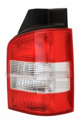 Achterlicht Links (Achter, P21/4W/P21W, kleur indicator wit, kleur van het glas red) past: VW TRANSPORTER T5 Bus / Gesloten lichaam / Oversize lichaam 04.03-11.09