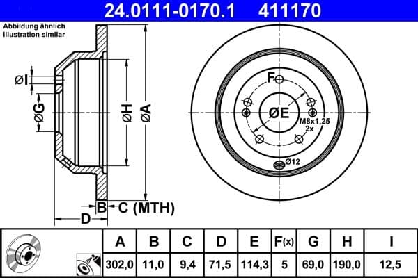Brake disc Achter Links/Rechts past: HYUNDAI GRAND SANTA FÉ, SANTA FÉ II, SANTA FÉ III  KIA SORENTO II 2.0D-3.5 11.05-12.18