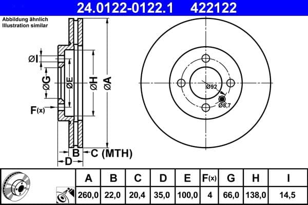 Brake disc Voor Links/Rechts past: BMW 3 (E30), Z1 1.6-2.7 09.82-06.94