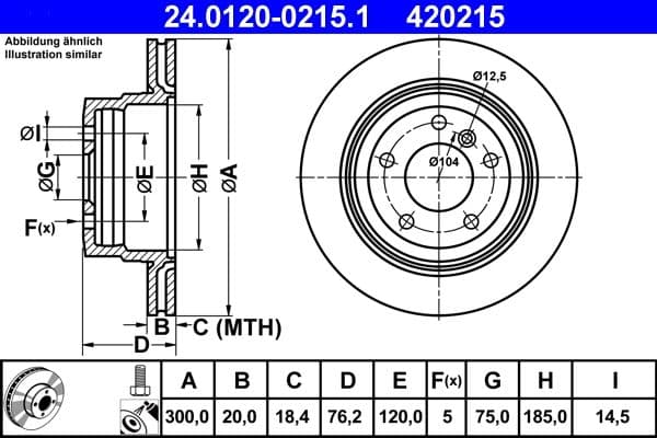 Brake disc Achter Links/Rechts past: BMW 1 (E82), 1 (E88) 2.0D 10.07-12.13