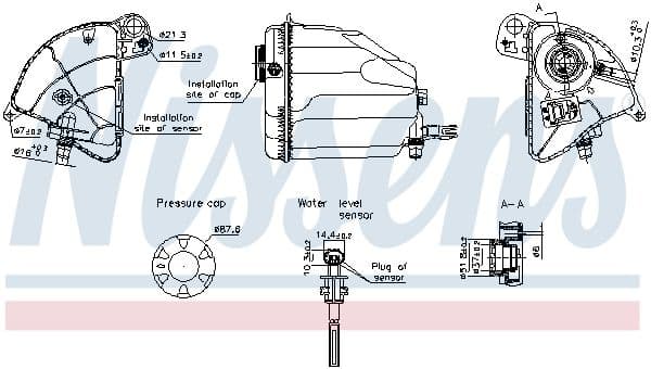 Koelvloeistof expansievat (met niveausensor) past: BMW 5 (F10), 5 (F11), 5 GRAN TURISMO (F07), 6 (F12), 6 (F13), 6 GRAN COUPE (F06), 7 (F01, F02, F03, F04) 02.08-10.18