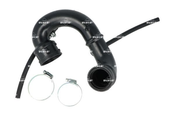 Intercooler slang (midden, diameter 40,5/41mm, lengte 370mm, zwart, volledig) past: DACIA LOGAN, LOGAN MCV, SANDERO  RENAULT CLIO II, CLIO III, KANGOO, KANGOO EXPRESS, LOGAN I 1.5D/1.9D 02.00-