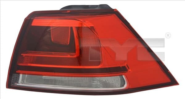 Achterlicht Links (extern, kleur van het glas grijs) past: VW GOLF VII Hatchback 08.12-03.17