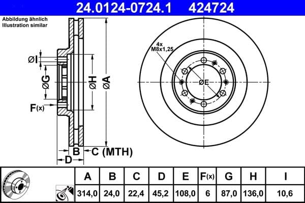 Brake disc Voor Links/Rechts past: MITSUBISHI L200, PAJERO II, PAJERO SPORT, PAJERO SPORT I 2.4-3.5 12.90-