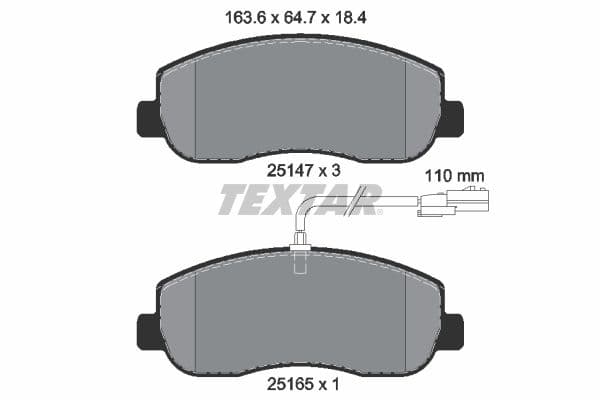Remblokken set Voor , past: NISSAN CABSTAR E, INTERSTAR, NV400  OPEL MOVANO B  RENAULT MASTER III 2.3D/3.0D/Electric 10.98-