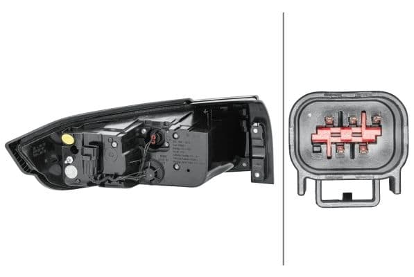 Achterlicht Rechts (LED/W16W, kleur van het glas gerookt, achteruitrijlicht) past: LAND ROVER RANGE ROVER EVOQUE L538 06.11-08.15