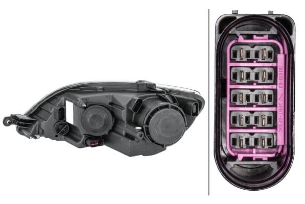 Koplamp Rechts (H15/H7/H7/PY21W/W5W, elektrisch, met motor, met gloeilamp, kleur invoegen: verchroomd) past: VW GOLF VI PLUS 01.09-08.14