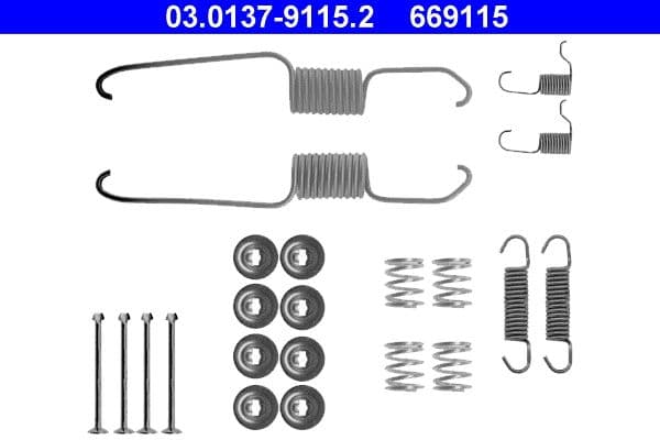 Accessory Kit, brake shoes