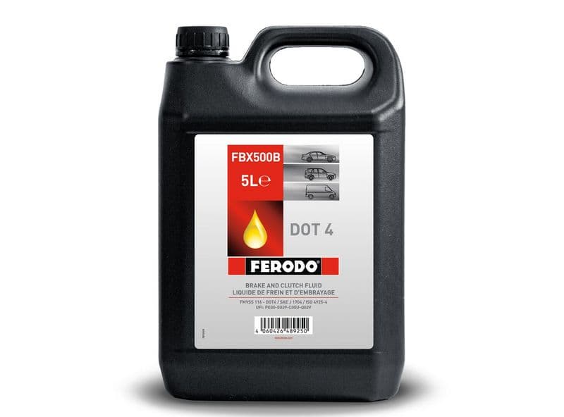 Brake fluid DOT4 (5L) [droog: 249°C, nat: 158°C SAE 1350, ISO/DIN 4925