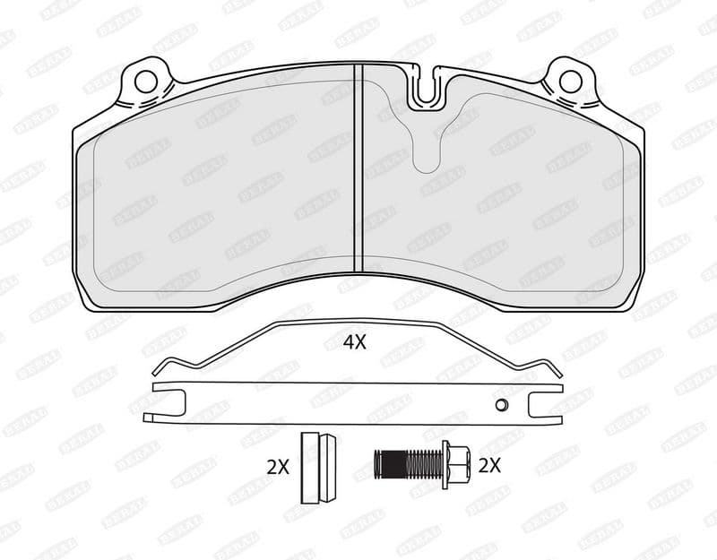Remblokken set Achter/Voor HALDEX DB19 past: RVI MIDLUM  VOLVO FL II D7E240-DXi7 05.06-
